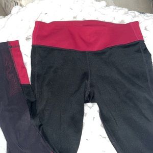 Black and red ADIDAS leggings